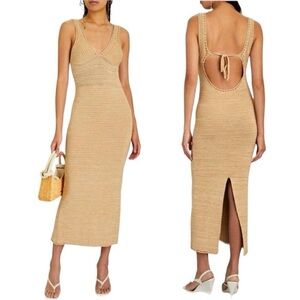Ronny Kobo Tan Knit Dress